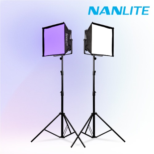 [NANLITE] 난라이트 방송 촬영 RGB LED조명 믹스패널150 소프트박스 투스탠드세트 / MixPanel150
