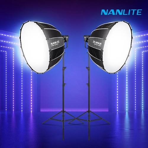 [NANLITE] 난라이트 포르자300II 소프트박스90 투스탠드 세트 스튜디오 LED 조명 Forza300II
