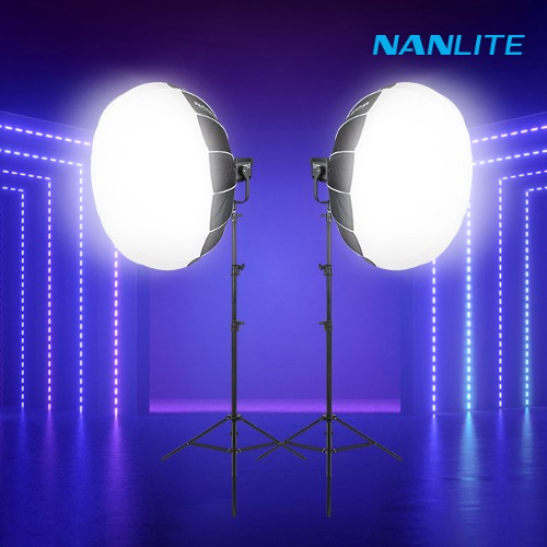 [NANLITE] 난라이트 포르자300II 랜턴 소프트박스120 투스탠드 세트 스튜디오 LED 조명 Forza300II