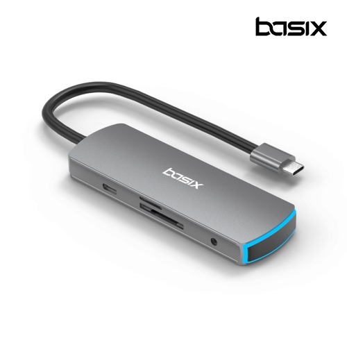 [BASIX] 베이식스 엠M 네온 C타입 멀티 허브 8in1 USB 3.1 맥북 프로 에어 hdmi 4k