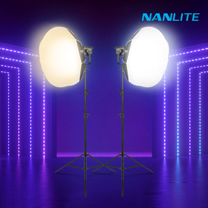 [NANLITE] 난라이트 포르자300BII 랜턴 소프트박스80 투스탠드 세트 스튜디오 LED 조명 / Forza300BII