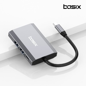 [BASIX] 베이식스 엠 미니 C타입 멀티 허브 6in1 USB 3.0 맥북 프로 에어 hdmi 4k