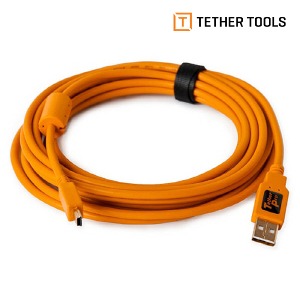 [TetherTools] 테더툴스 TetherPro USB 2.0 A Male to Mini-B 5 Pin-15Ft (4.6m) Gold Plated / 카메라케이블/ 컴퓨터케이블